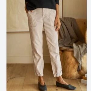 Frank & Eileen Jameson Utility Jogger Linen Blend Ankle Pants Cement Women's 12